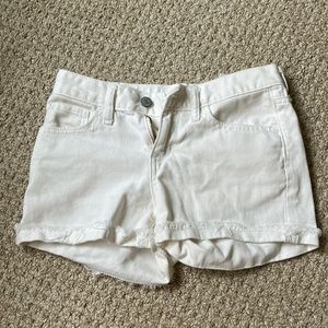 White denim shorts